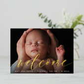 Goldenes Begrüßungsskript | Bekanntgabe von Foil B Folieneinladung (Stehend vorne)