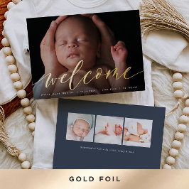 Goldenes Begrüßungsskript | Bekanntgabe von Foil B Folieneinladung