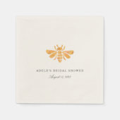 Goldenes Bienenwasser-Brautparty Serviette (Vorderseite)