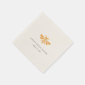 Goldenes Bienenwasser-Brautparty Serviette (Ecke)