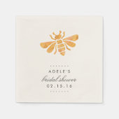Goldenes Bienenwasser-Brautparty Serviette (Vorderseite)