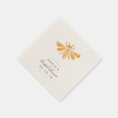 Goldenes Bienenwasser-Brautparty Serviette (Ecke)