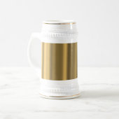 Goldenes Bier! auf goldenem Design #1 Stein Bierglas (Vorderseite Links)