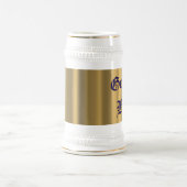Goldenes Bier! auf goldenem Design #1 Stein Bierglas (Mittel)