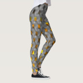Goldenes Bild mit grauen Tellern, rechteckige Form Leggings (Rechts)