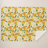 Goldenes Birnenmuster Sherpadecke (Vorderseite (Horizontal))