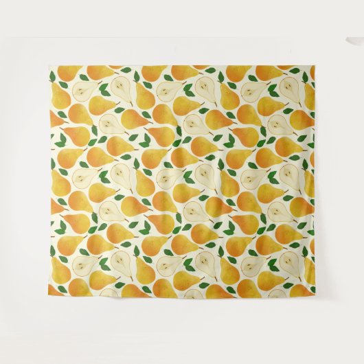 Goldenes Birnenmuster Wandteppich (Vorderseite (Horizontal))