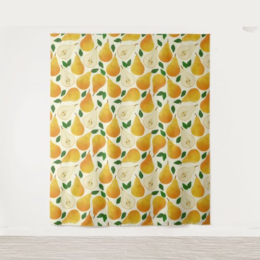 Goldenes Birnenmuster Wandteppich (Vorderseite)