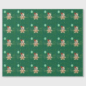 Goldenes Birthday Bear Wrapping Paper Geschenkpapier (Flach)