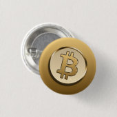 Goldenes Bitcoin-Abzeichen Button (Vorne & Hinten)