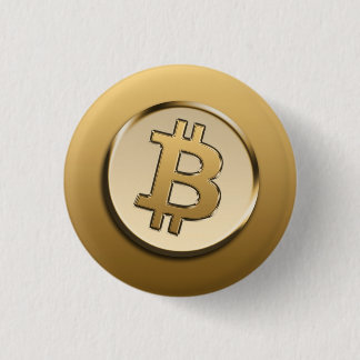 Goldenes Bitcoin-Abzeichen Button
