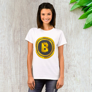 Goldenes Bitcoin-Symbol Digitale Währung T-Shirt