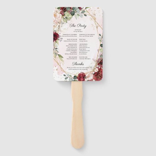 Goldenes Blasenburgunder-Programm Fächer (Rückseite)