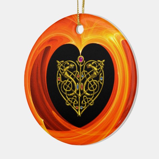 GOLDENES BLATT KERAMIKORNAMENT (Links)