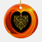 GOLDENES BLATT KERAMIKORNAMENT (Hinten)