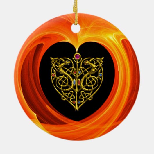 GOLDENES BLATT KERAMIKORNAMENT (Hinten)