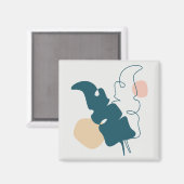 Goldenes Blattdesign Magnet (Vorderseite/Rückseite)