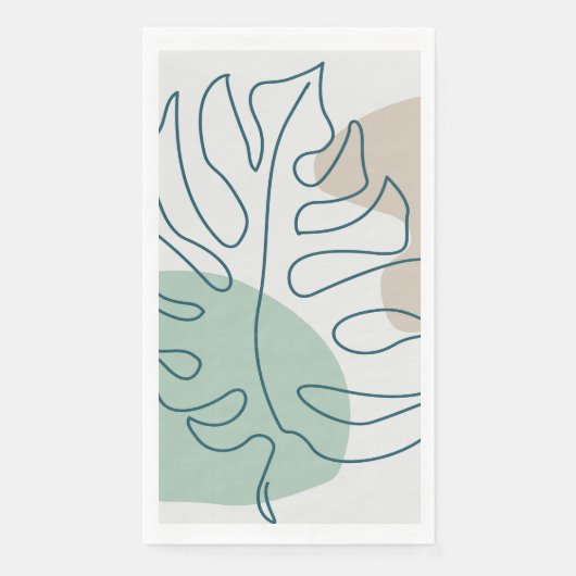 Goldenes Blattdesign Serviette (Vorderseite)