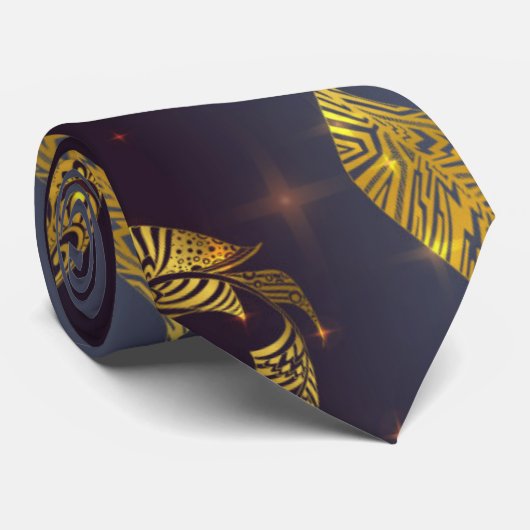 Goldenes Blätter Krawatte (Gerollt)