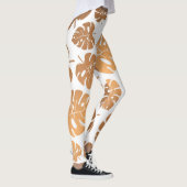 Goldenes Blätter Muster Leggings (Rechts)