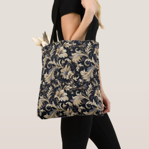 Goldenes Blätter Muster Tasche