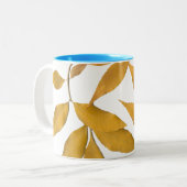 Goldenes Blätter Zweifarbige Tasse (Vorderseite Links)