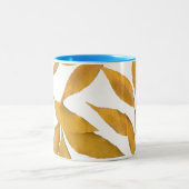 Goldenes Blätter Zweifarbige Tasse (Mittel)