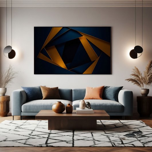 Goldenes Blaues Labyrinth Poster