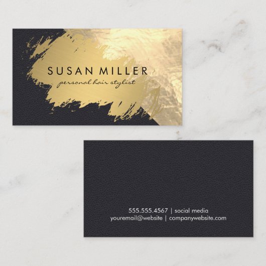 Goldenes Blech Visitenkarte (Vorne/Hinten)