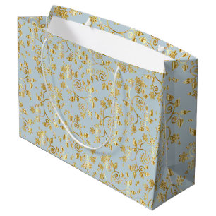 goldenes Blume Große Geschenktüte