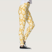 Goldenes Blume-Muster Leggings (Rechts)