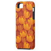 Goldenes Blumen-Muster Case-Mate iPhone Hülle (Rückseite Links)