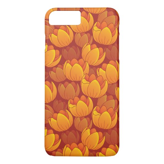 Goldenes Blumen-Muster Case-Mate iPhone Hülle (Rückseite)