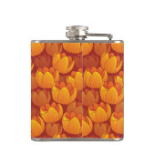 Goldenes Blumen-Muster Flachmann (Rückseite)