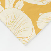 Goldenes Blumen-Muster Fleecedecke (Ecke)