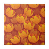 Goldenes Blumen-Muster Fliese (Vorderseite)