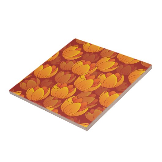 Goldenes Blumen-Muster Fliese (Seite)