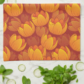 Goldenes Blumen-Muster Handtuch (Gefaltet)