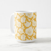 Goldenes Blumen-Muster Kaffeetasse (Vorderseite Links)