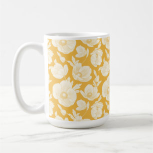 Goldenes Blumen-Muster Kaffeetasse