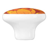 Goldenes Blumen-Muster Keramikknauf (Seitenansicht)