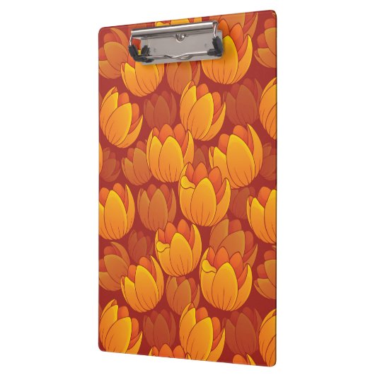 Goldenes Blumen-Muster Klemmbrett (Links)