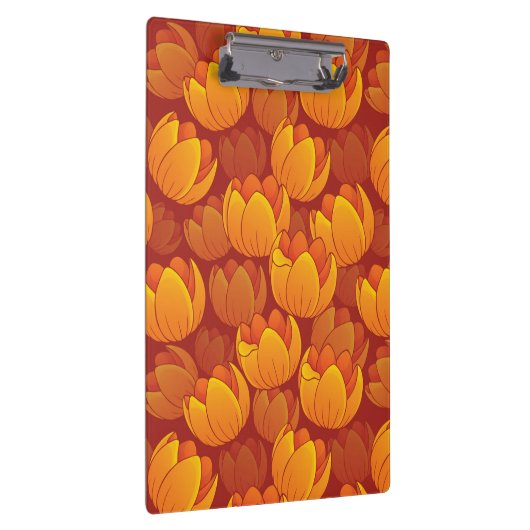 Goldenes Blumen-Muster Klemmbrett (Rechts)