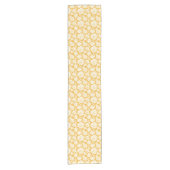 Goldenes Blumen-Muster Kurzer Tischläufer (Vorderseite)