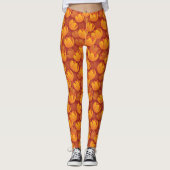 Goldenes Blumen-Muster Leggings (Vorderseite)