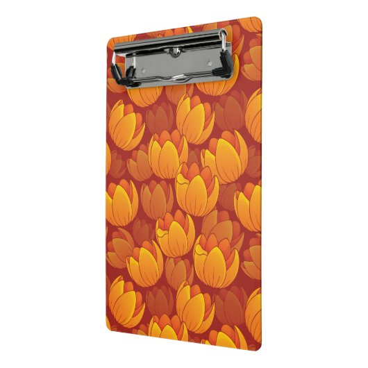 Goldenes Blumen-Muster Mini Klemmbrett (Gewinkelt2)