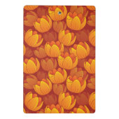 Goldenes Blumen-Muster Mini Klemmbrett (Rückseite)