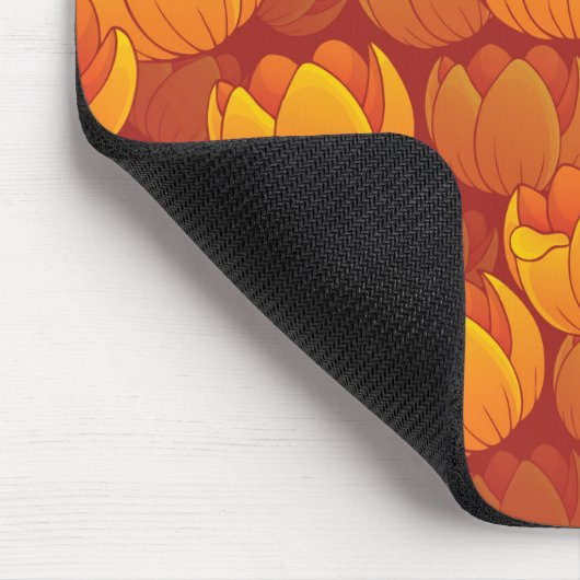 Goldenes Blumen-Muster Mousepad (Ecke)