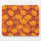 Goldenes Blumen-Muster Mousepad (Vorne)