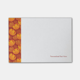 Goldenes Blumen-Muster Post-it Klebezettel